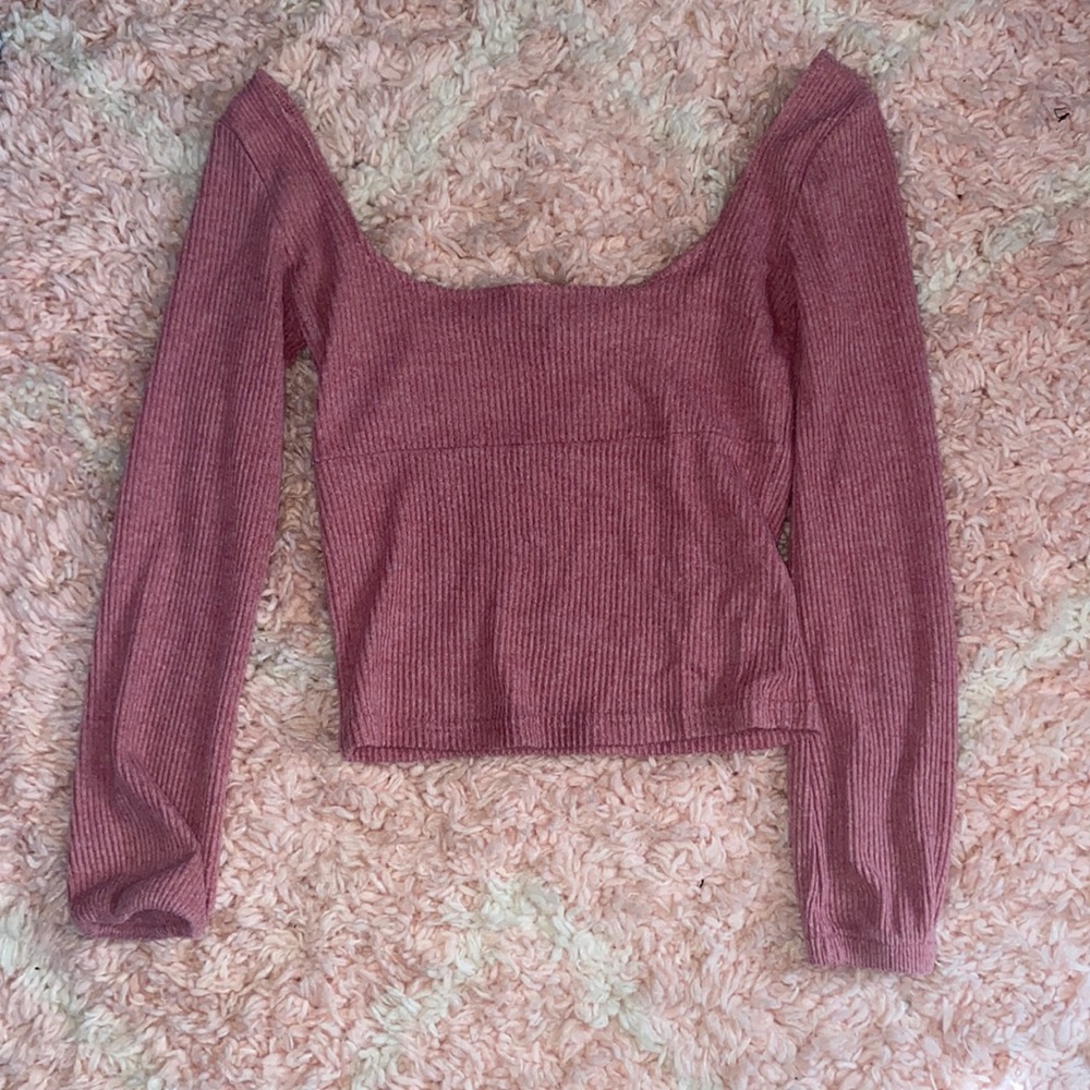 Off the Shoulder Dusty Rose Pink Top